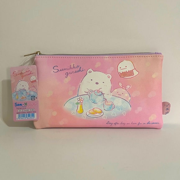 Sumikko Gurashi Shirokuma Random Moments Flat Pouch - Picture 1 of 8